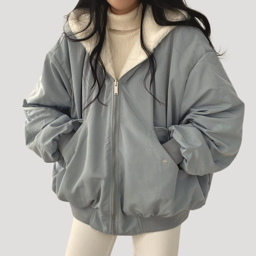 Damska - Kurtka - Sherpa Fleece Teddy Coat - Styl Zimowy - Ciepły I Stylowy