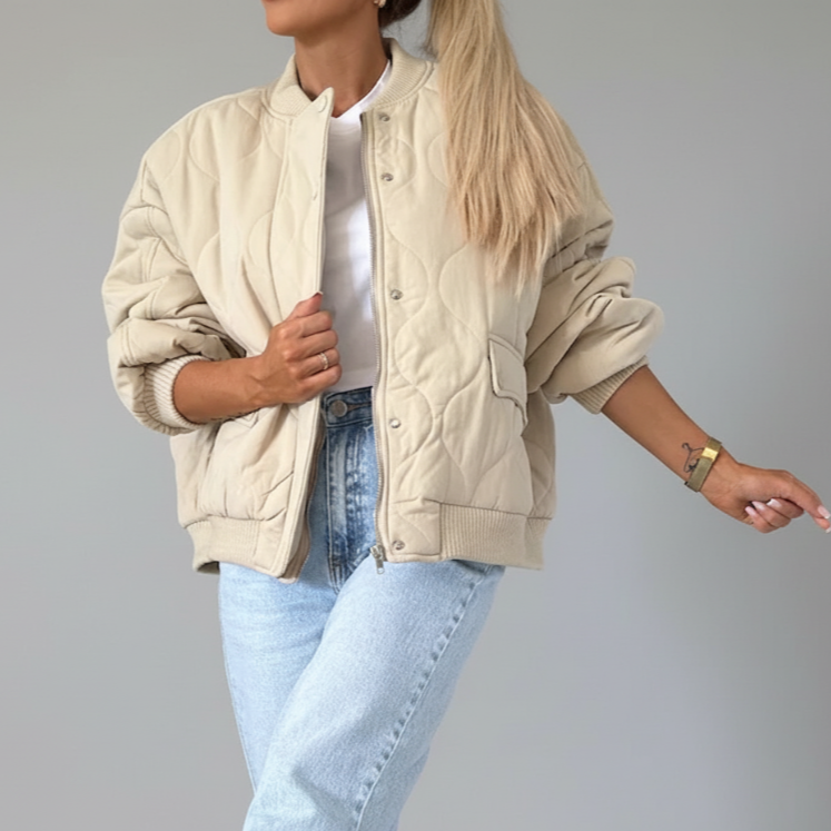 Damska - Kurtka pikowana - Casual Comfort - Wszechstronny styl - Idealna na każdą okazję