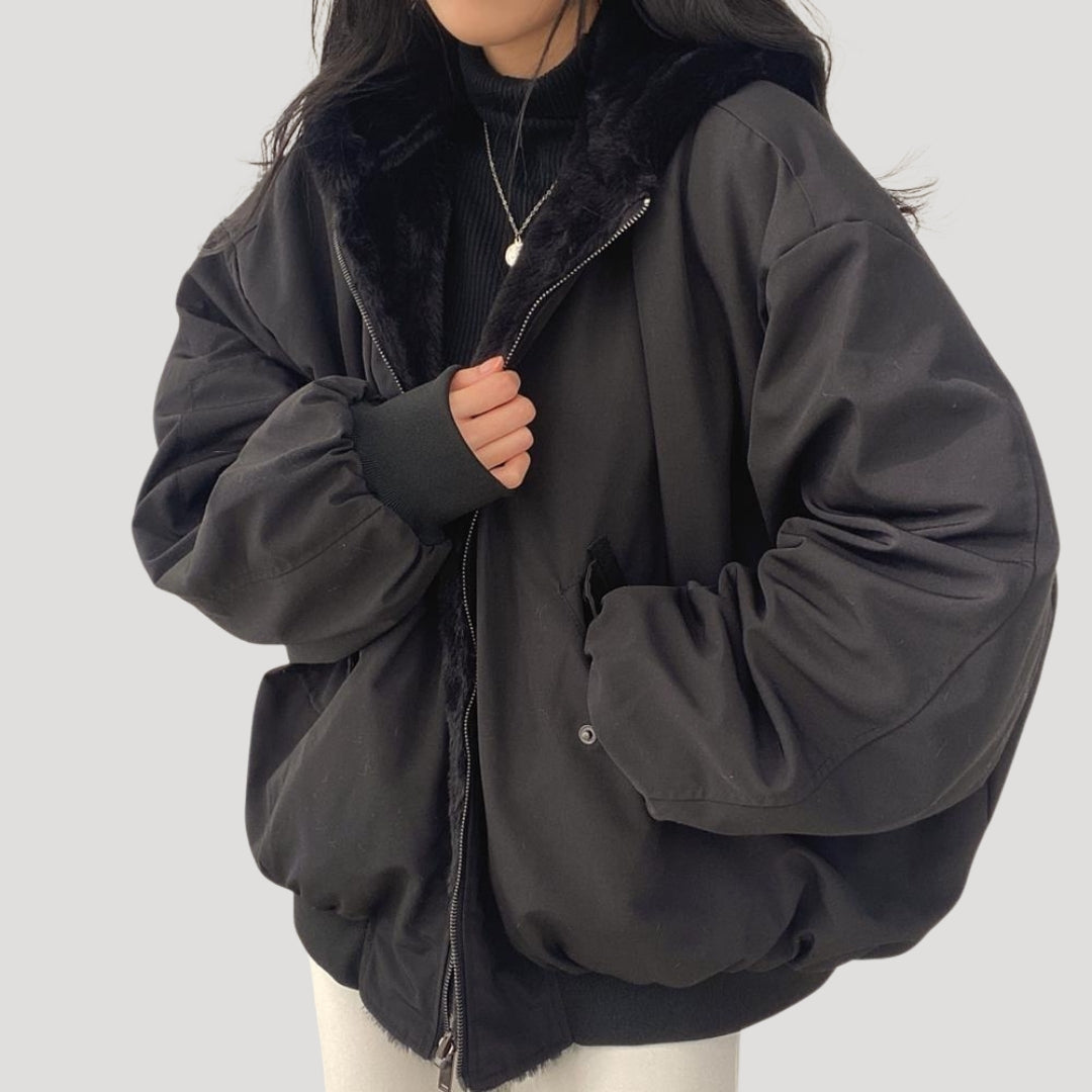 Damska - Kurtka - Sherpa Fleece Teddy Coat - Styl Zimowy - Ciepły I Stylowy