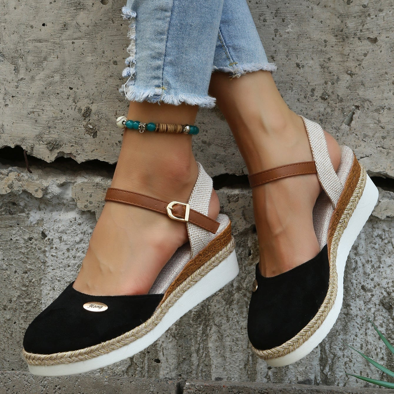 Damska - Espadryle - Miękkie materiały - Wygodne i stylowe buty na co dzień - Idealne na każdą okazję