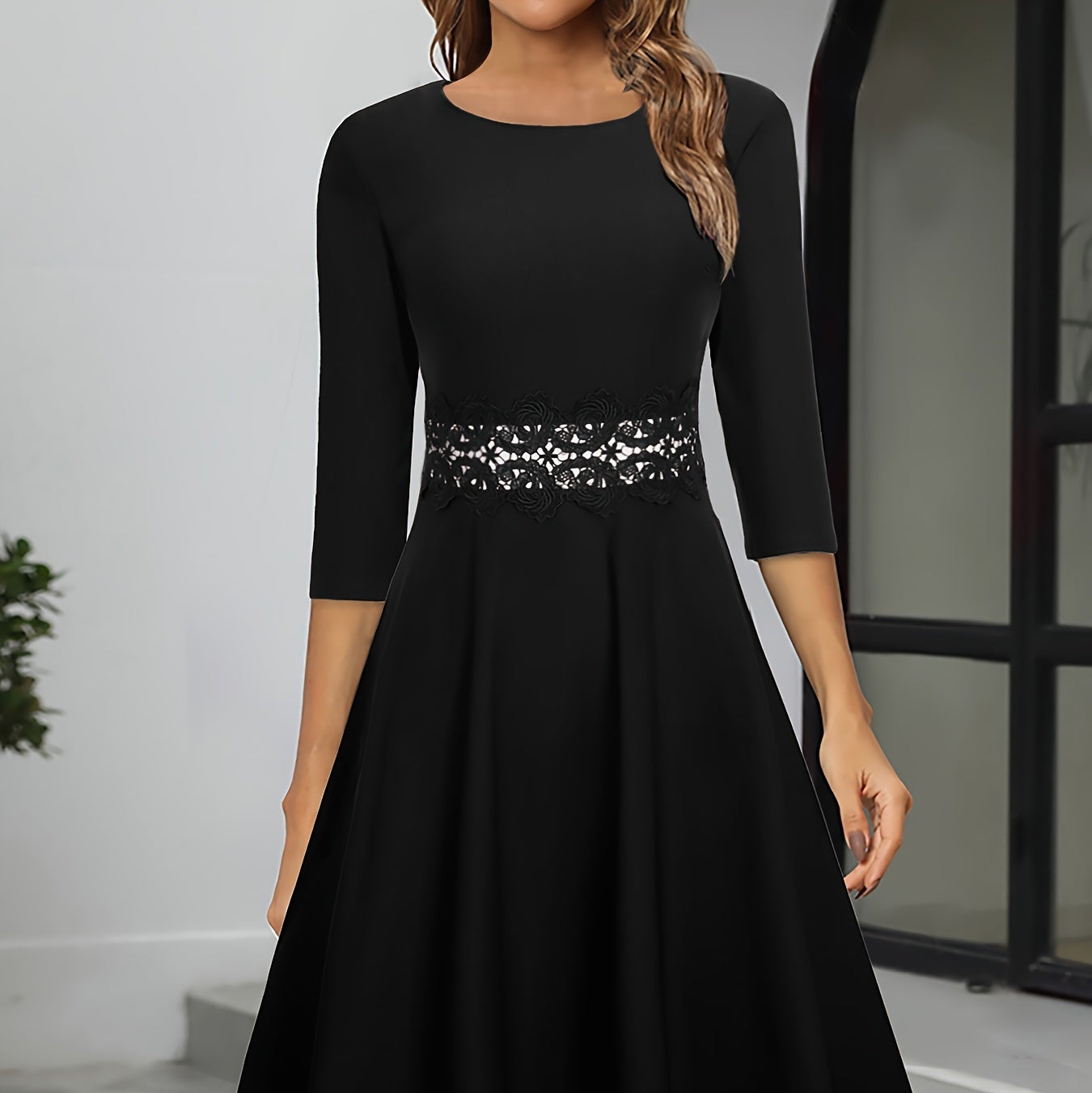 Damska - Midi sukienka wieczorowa - Elegancki styl - Idealna na specjalne okazje