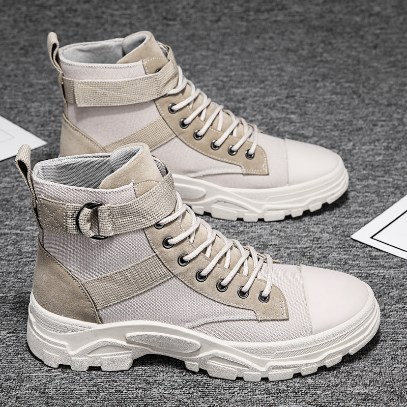 Męska - Buty za Kostkę - Chunky Sole - Stylowe i Wygodne Obuwie na Każdą Okazję
