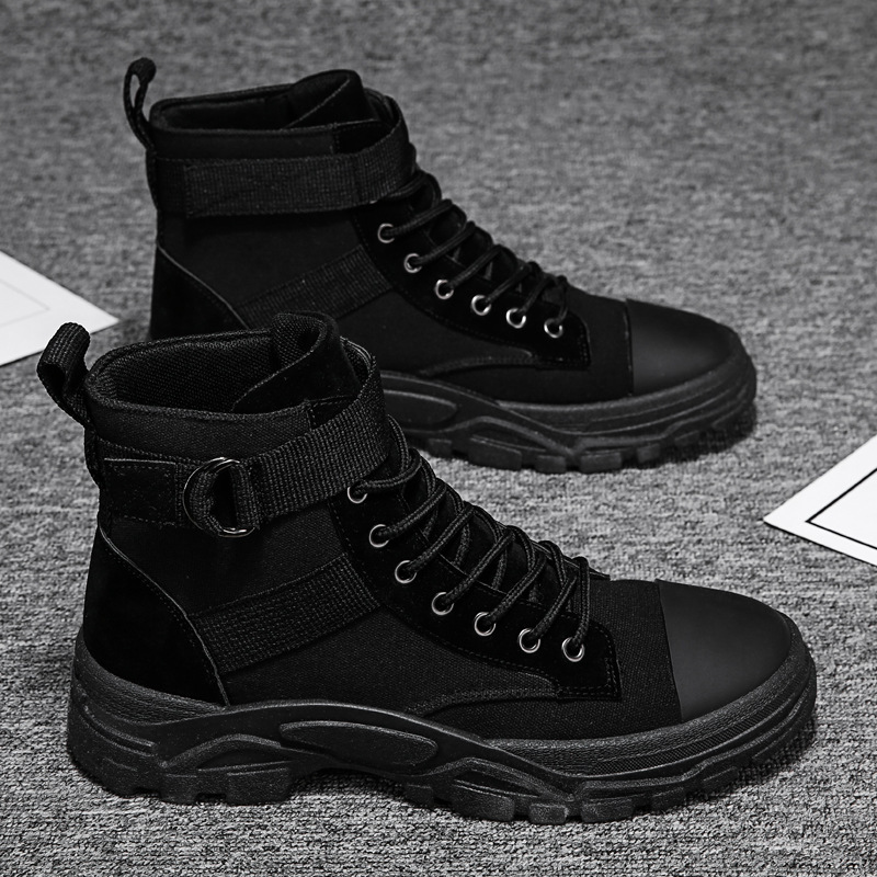 Męska - Buty za Kostkę - Chunky Sole - Stylowe i Wygodne Obuwie na Każdą Okazję