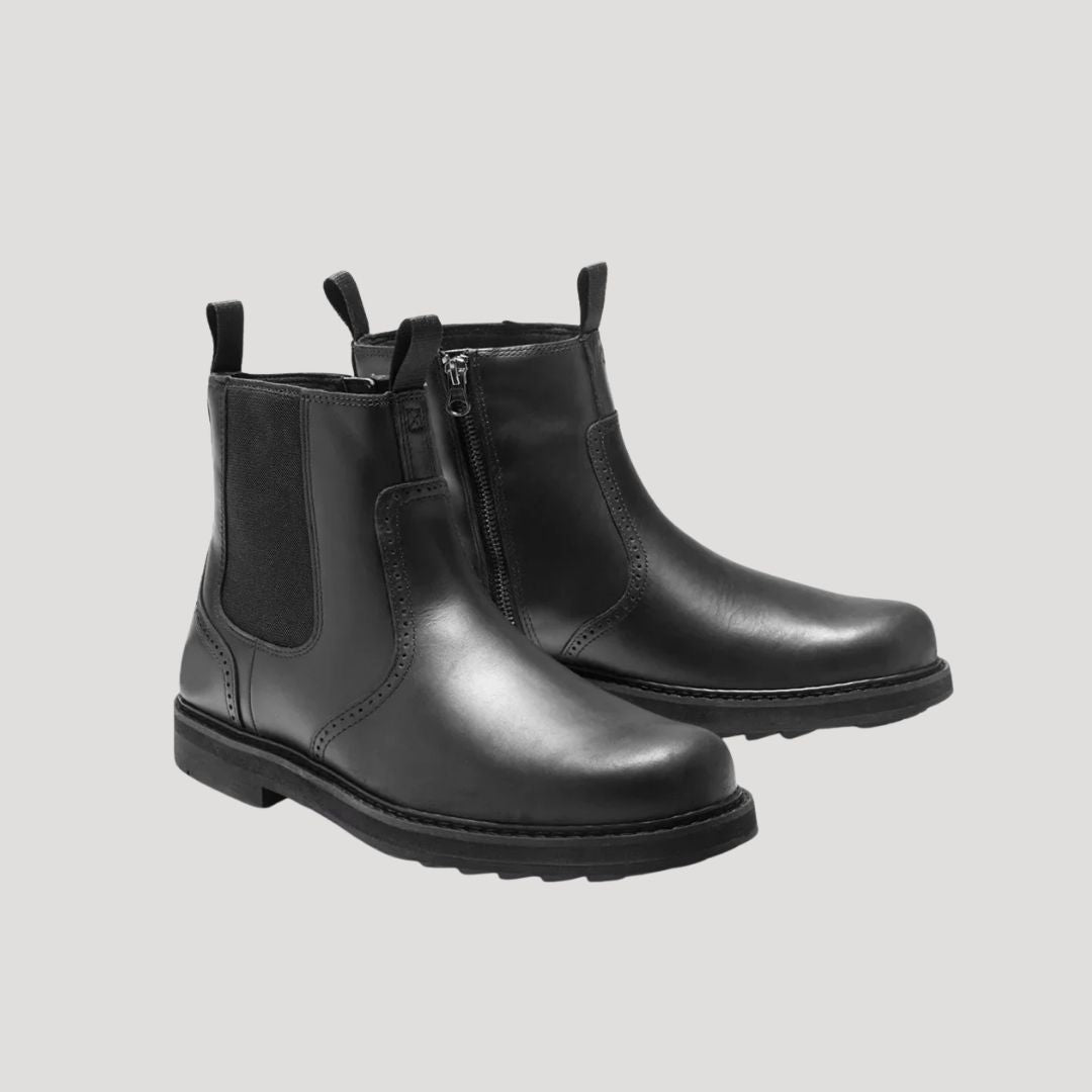 Męska - Buty Chelsea za kostkę - Wodoodporna skóra - Eleganckie i funkcjonalne obuwie na każdą okazję