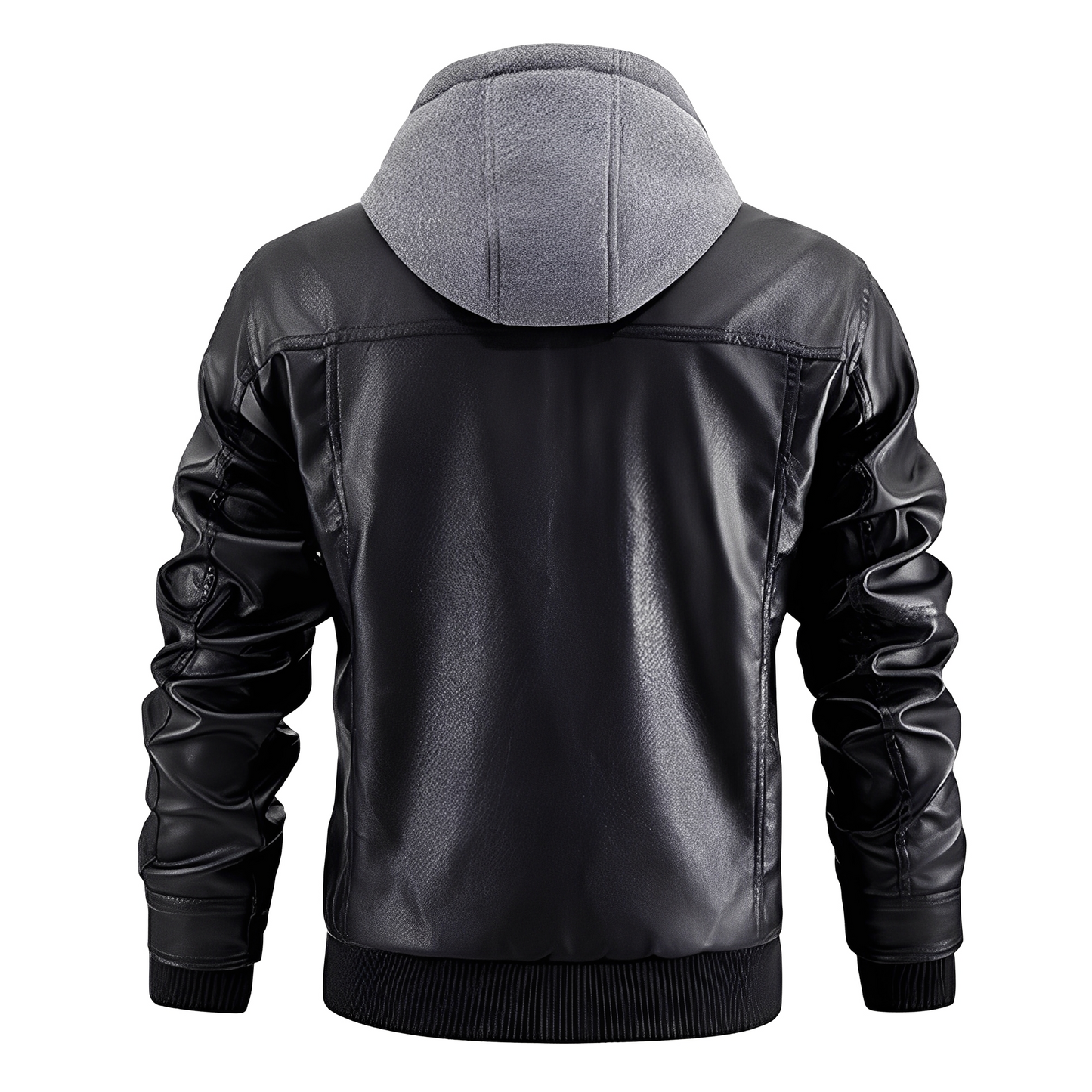 Męska - Klasyczna Kurtka Motocyklowa z Kapturem - Wytrzymały Materiał - Stylowy Strój na Motocykl