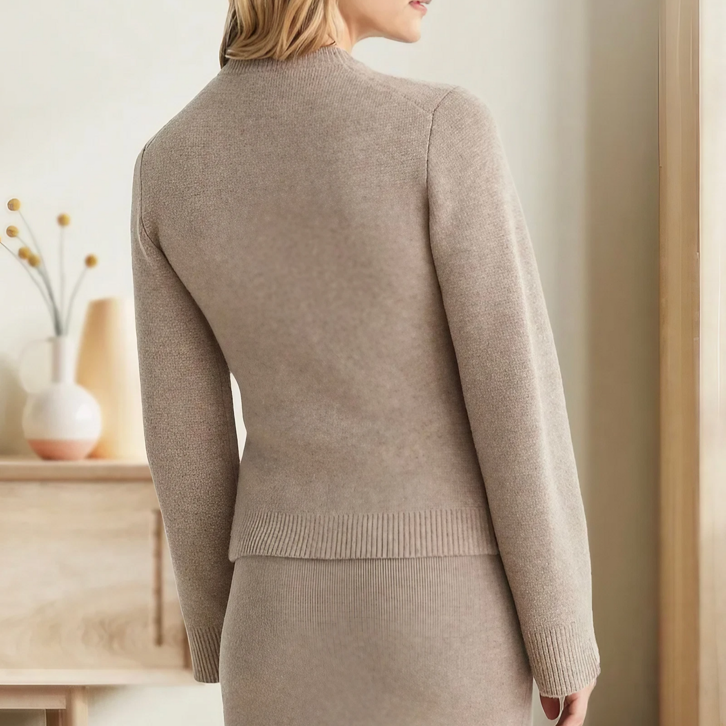 Damska - Kardigan - Rozszerzane rękawy - Casual Comfort - Stylowy i wygodny wybór na każdą okazję
