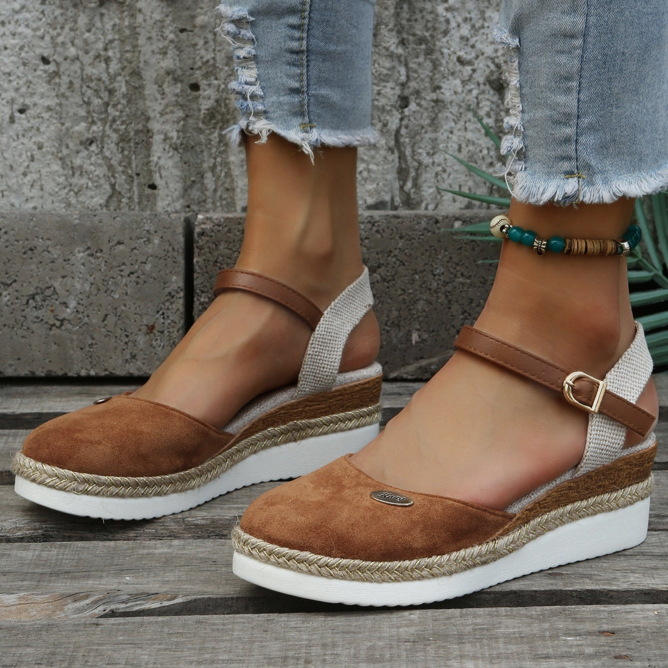 Damska - Espadryle - Miękkie materiały - Wygodne i stylowe buty na co dzień - Idealne na każdą okazję