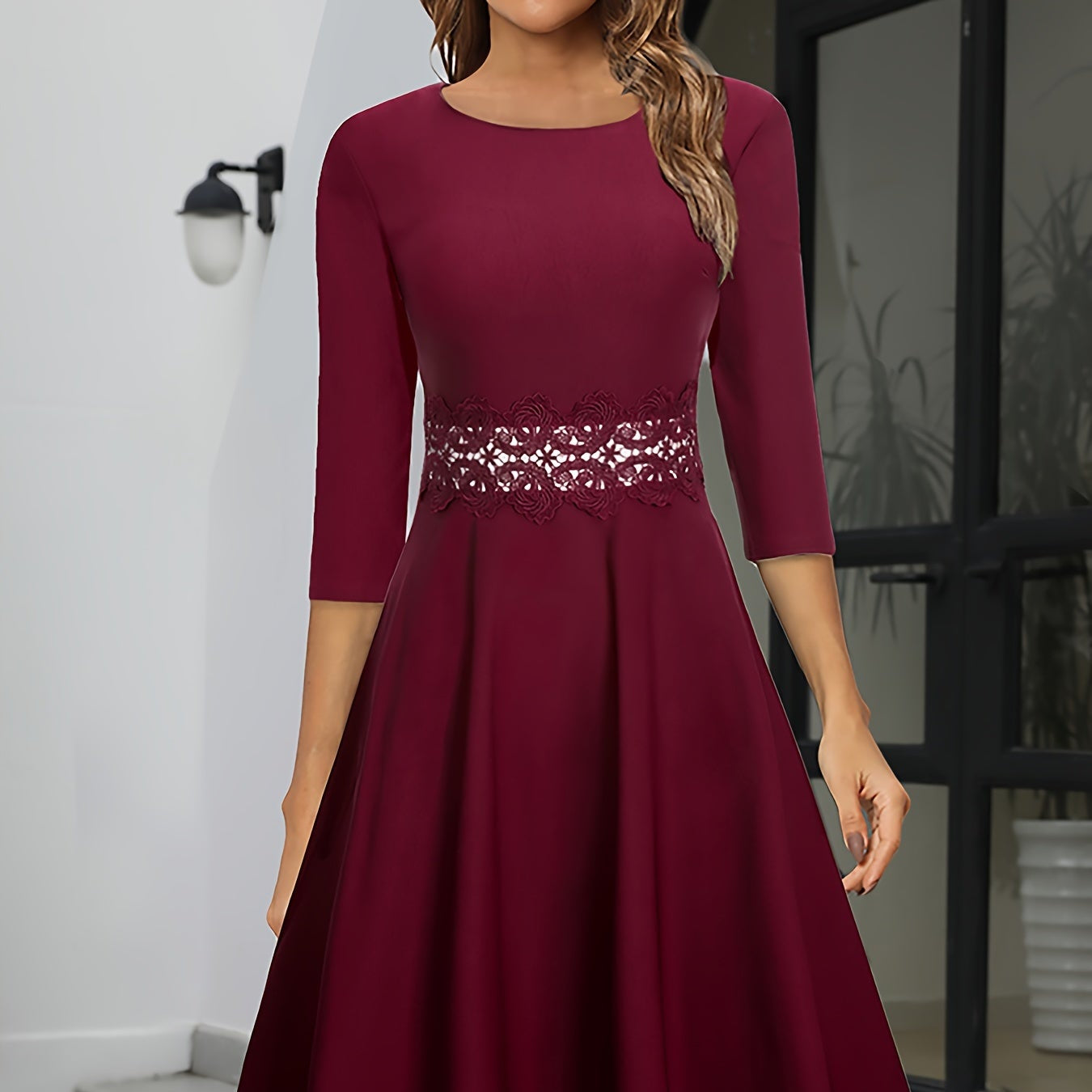 Damska - Midi sukienka wieczorowa - Elegancki styl - Idealna na specjalne okazje