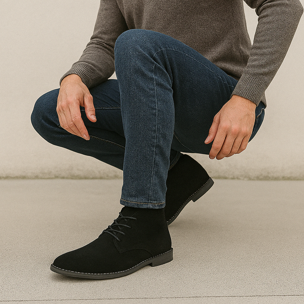 Męska - Klasyczne buty - Skórzane - Elegancki styl - Idealne na każdą okazję