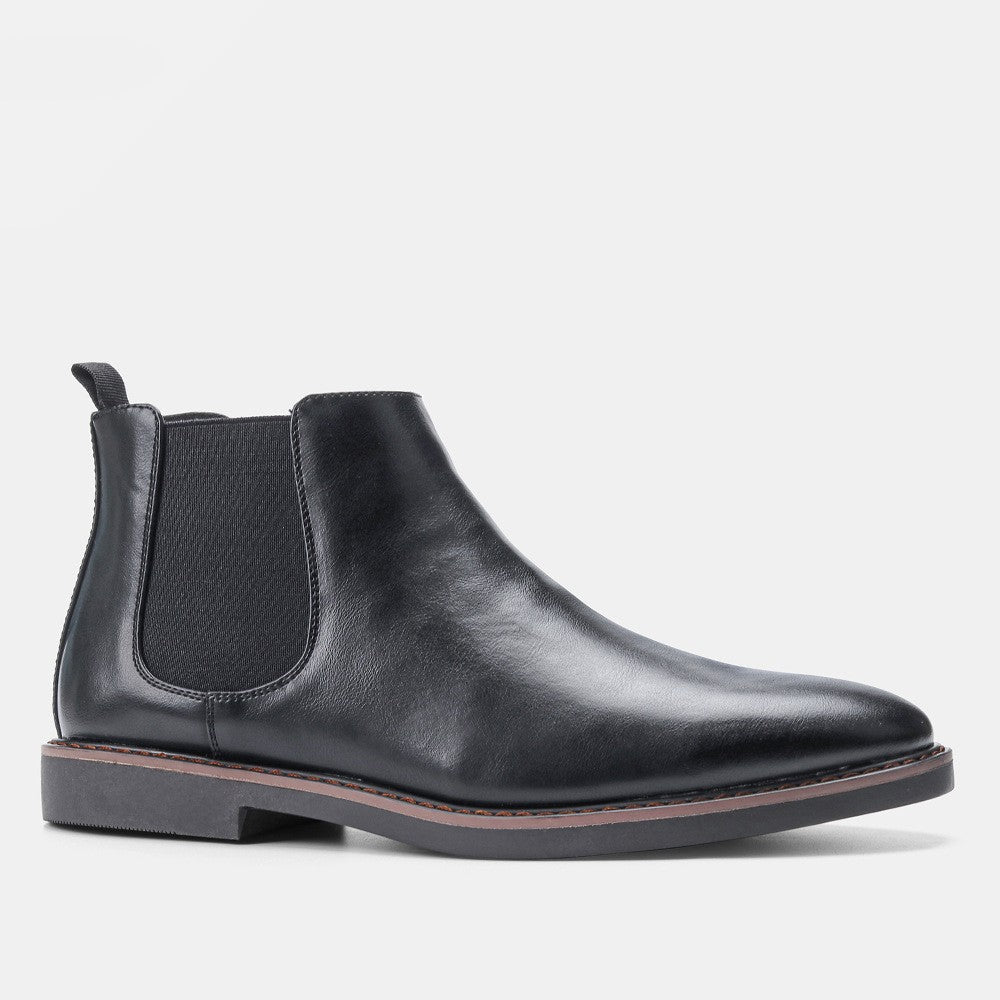 Męska - Buty Chelsea - Skórzane - Wsuwane do kostki - Elegancki styl dla każdego mężczyzny