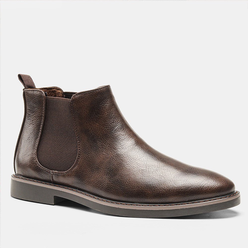 Męska - Buty Chelsea - Skórzane - Wsuwane do kostki - Elegancki styl dla każdego mężczyzny
