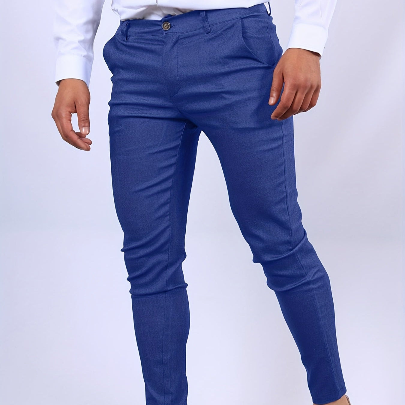 Męska - Stretch-Chino Hose - Schmal geschnittene - Wygodne i stylowe - Idealne na każdą okazję
