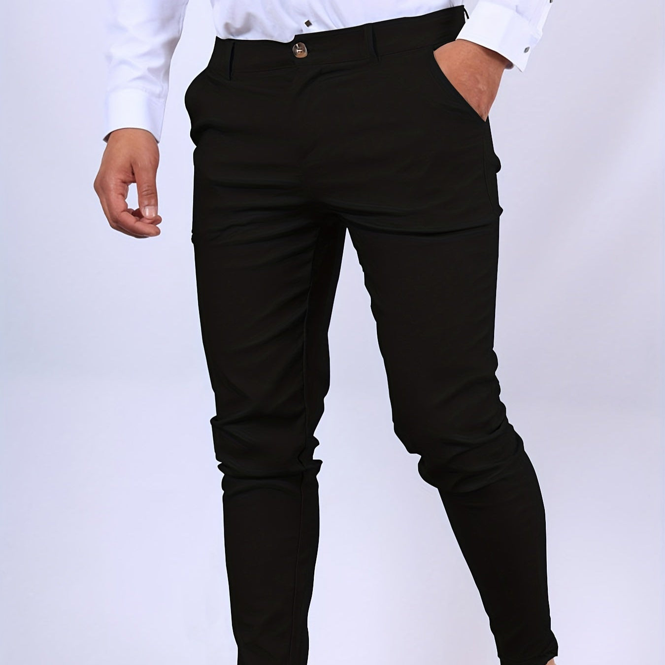 Męska - Stretch-Chino Hose - Schmal geschnittene - Wygodne i stylowe - Idealne na każdą okazję