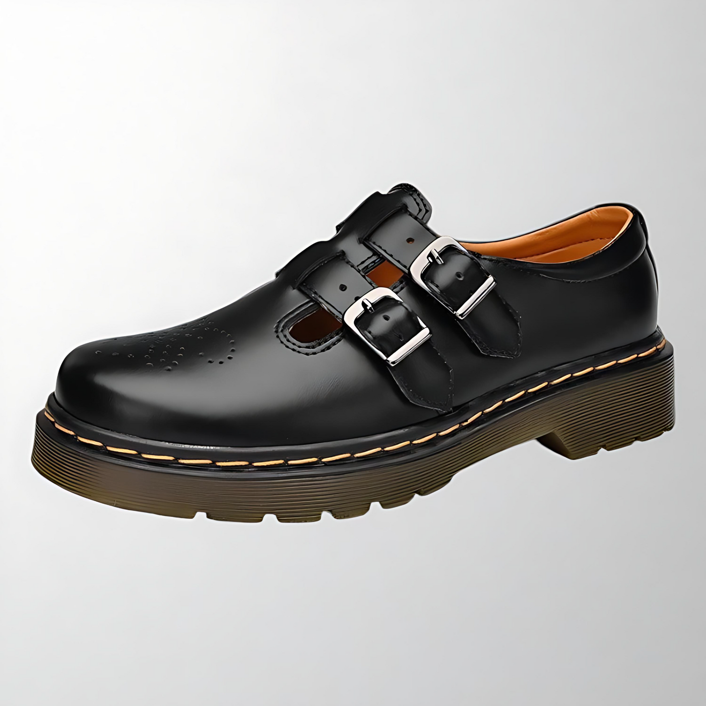 Damska - Buty Mary Jane - Klasyczny styl - Skórzane - Eleganckie obuwie dla każdej okazji