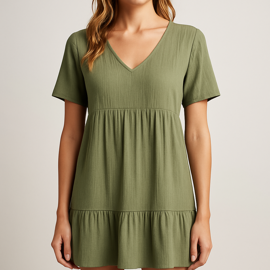 Damska - Elegancka sukienka peplum - Mieszanki poliestru - Idealna na każdą okazję - Stylowa kreacja na wyjścia