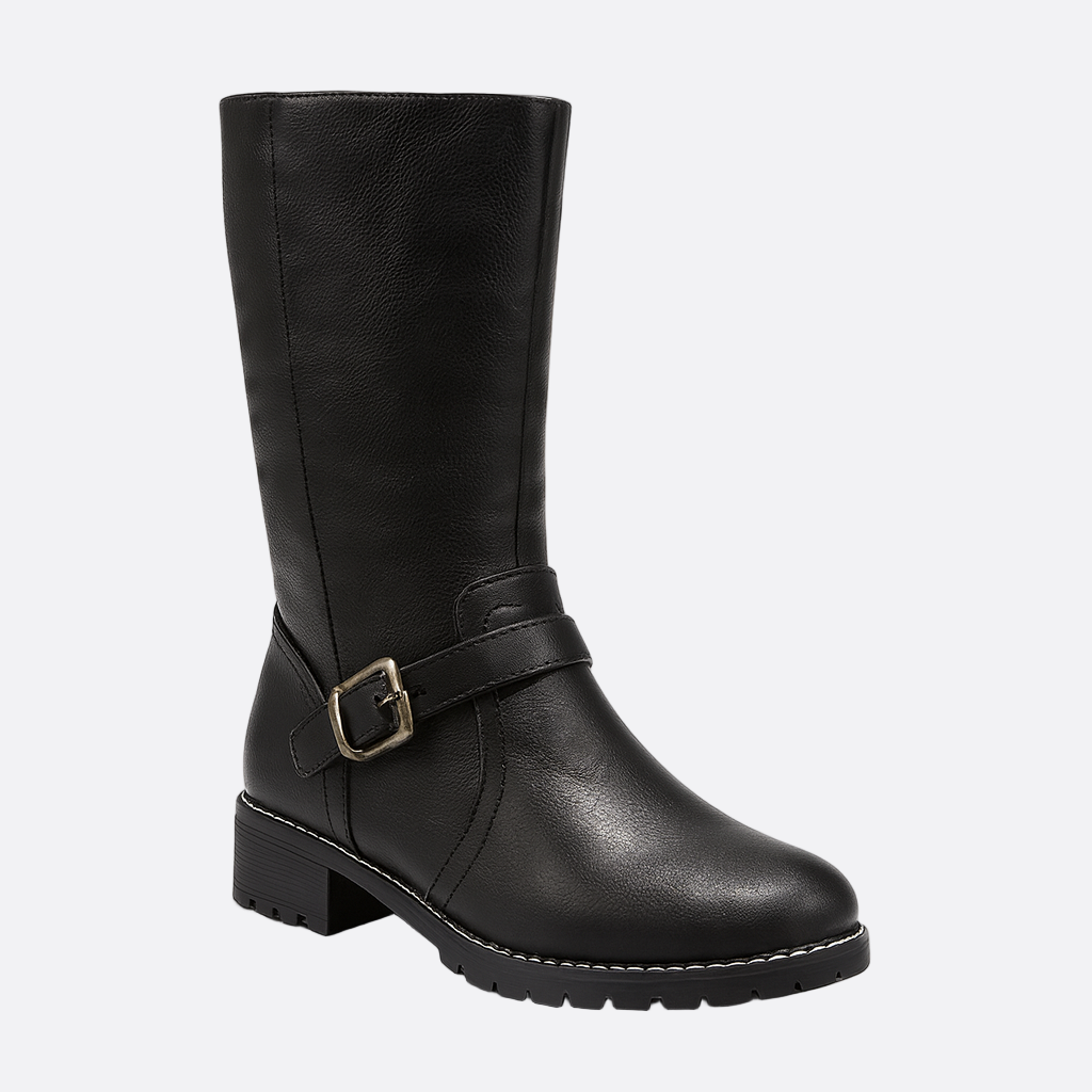 Damska - Klasyczne buty do kolan - Zapięciem na klamrę - Elegancki styl - Idealne na każdą okazję