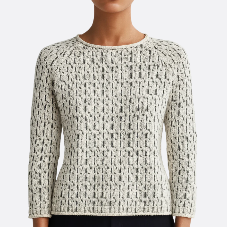 Damska - Sweter - Dzianinowy sweter z długim rękawem - Miękkiego materiału - Elegancki i stylowy wybór na każdą okazję