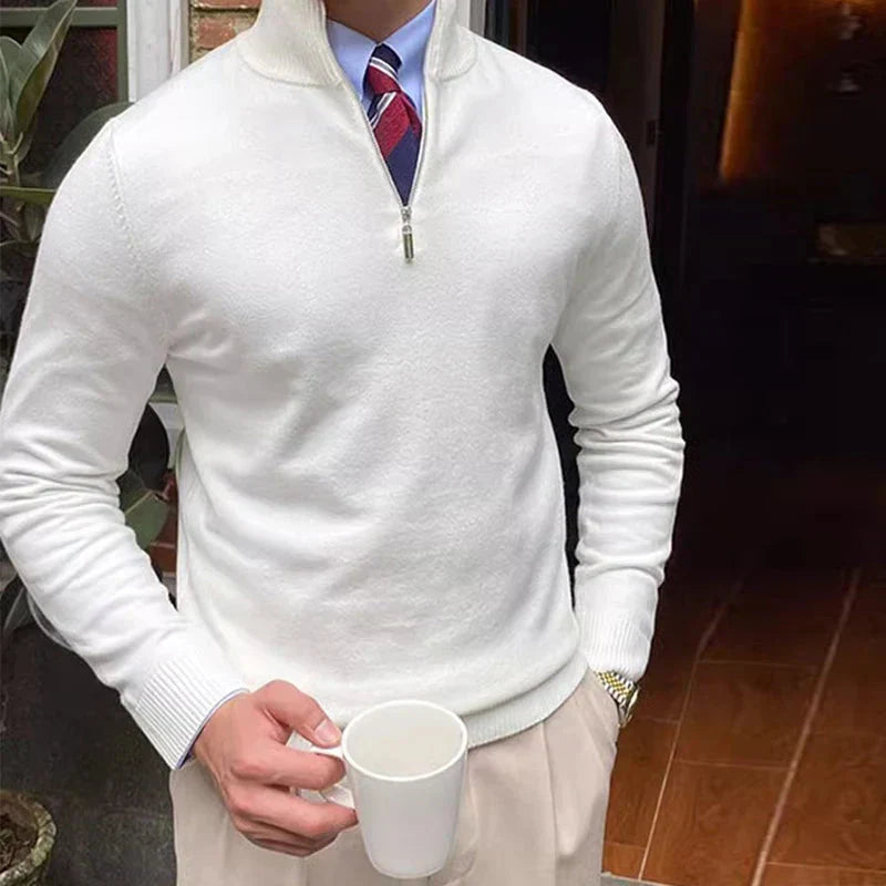Męska - Sweter - Wysokim kołnierzem - Komfortowy materiał - Stylowy i modny wybór na każdą okazję