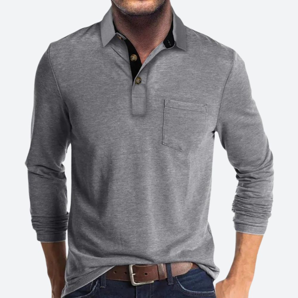 Męska - Koszulka polo - Bawełniany materiał - Wygodny z elegancją - Modny styl i elegancki design
