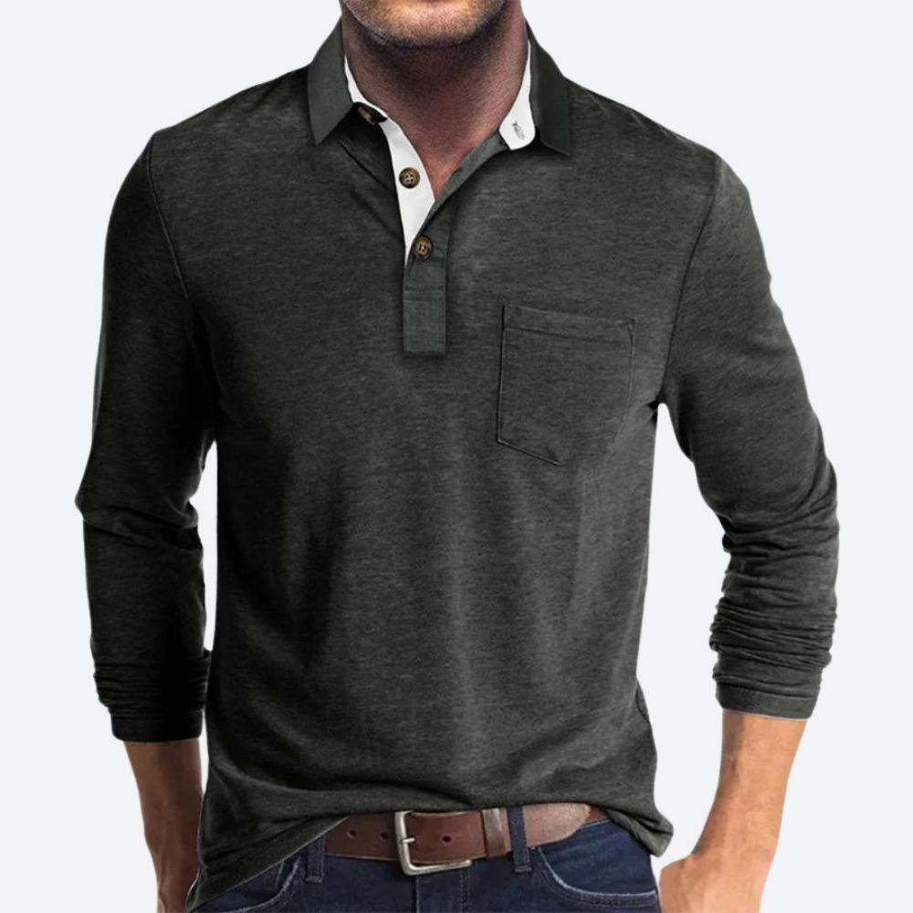 Męska - Koszulka polo - Bawełniany materiał - Wygodny z elegancją - Modny styl i elegancki design