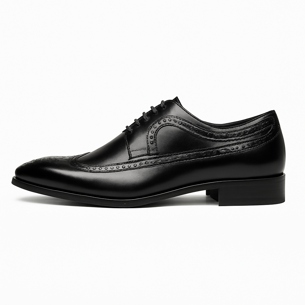 Męska - Buty Brogue Oxford - Klasyczne sznurowane - Elegancki styl do biura i na co dzień