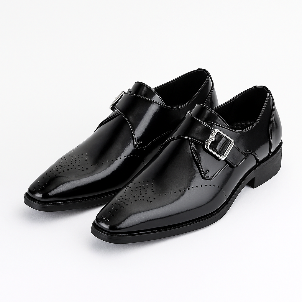 Męska - Klasyczne buty Monk z paskiem - Elegancki styl klamry - Idealne na wyjątkowe okazje