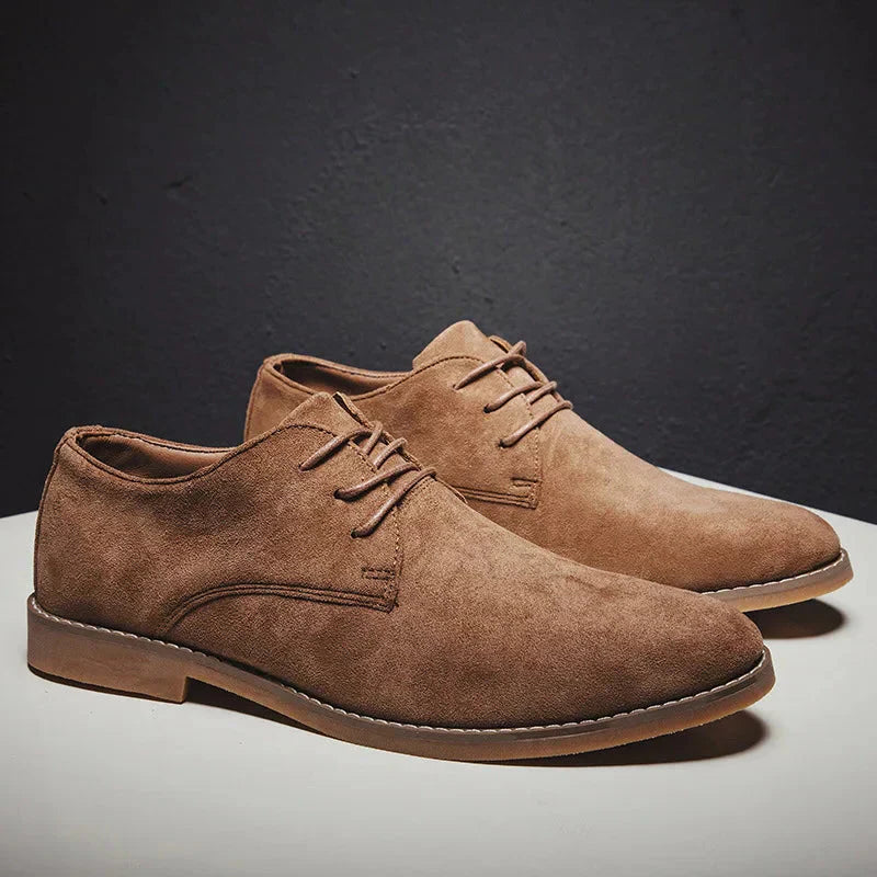 Męska - Buty derby - Sznurowane - Zamszowe - Stylowe i wygodne buty na każdą okazję