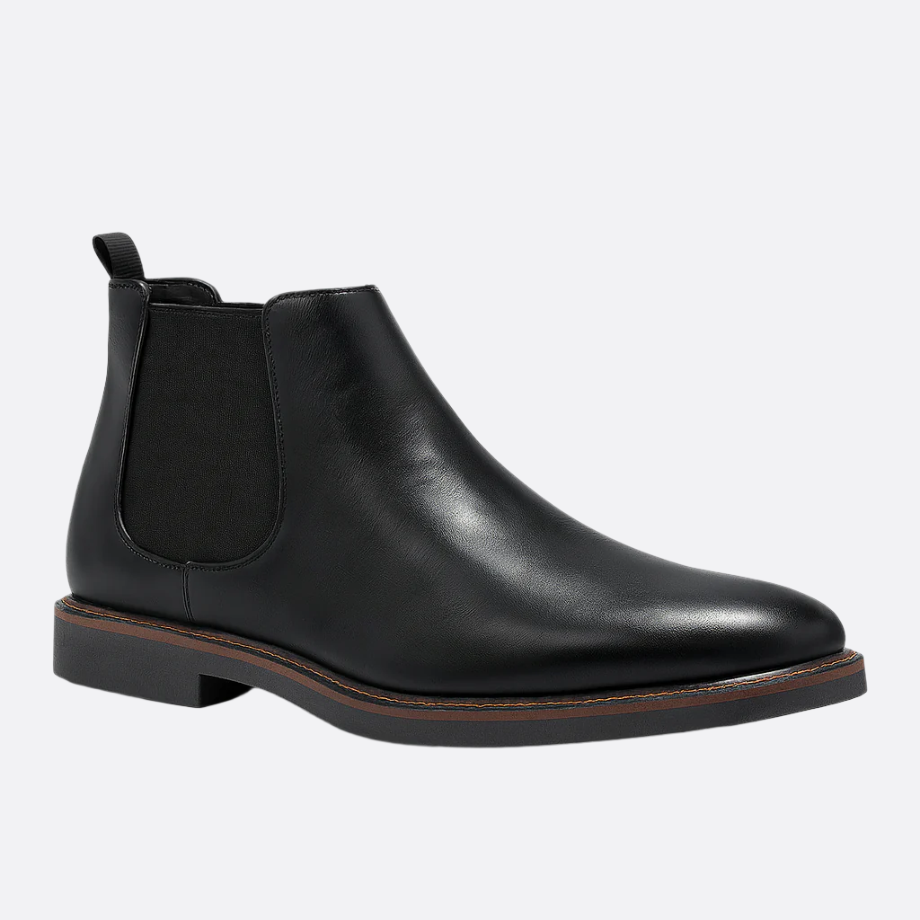 Męska - Buty Chelsea - Skórzane - Wsuwane do kostki - Elegancki styl dla każdego mężczyzny