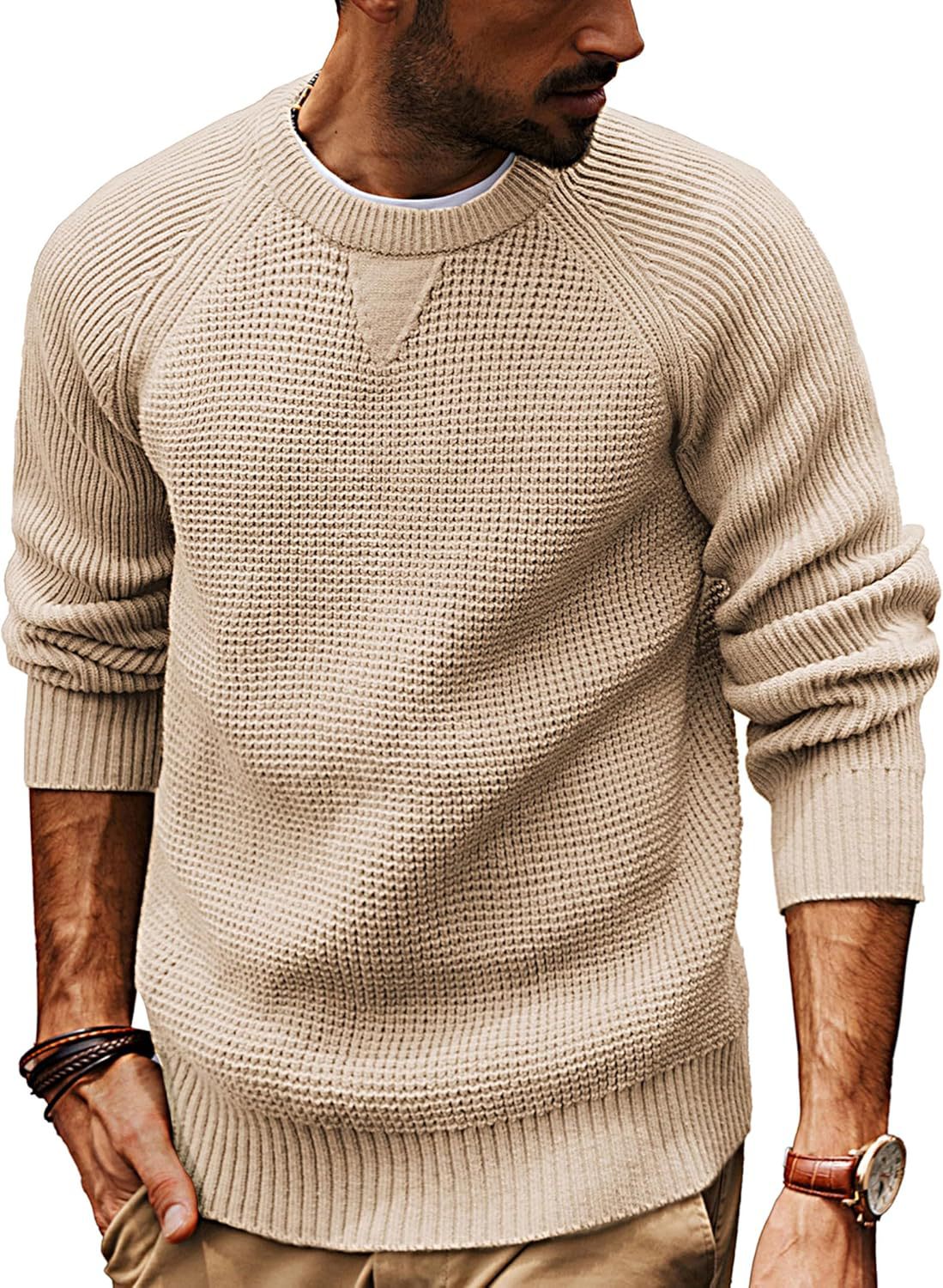 Męska - Stylowy sweter na co dzień - Wygodna dzianina - Idealny na każdą okazję