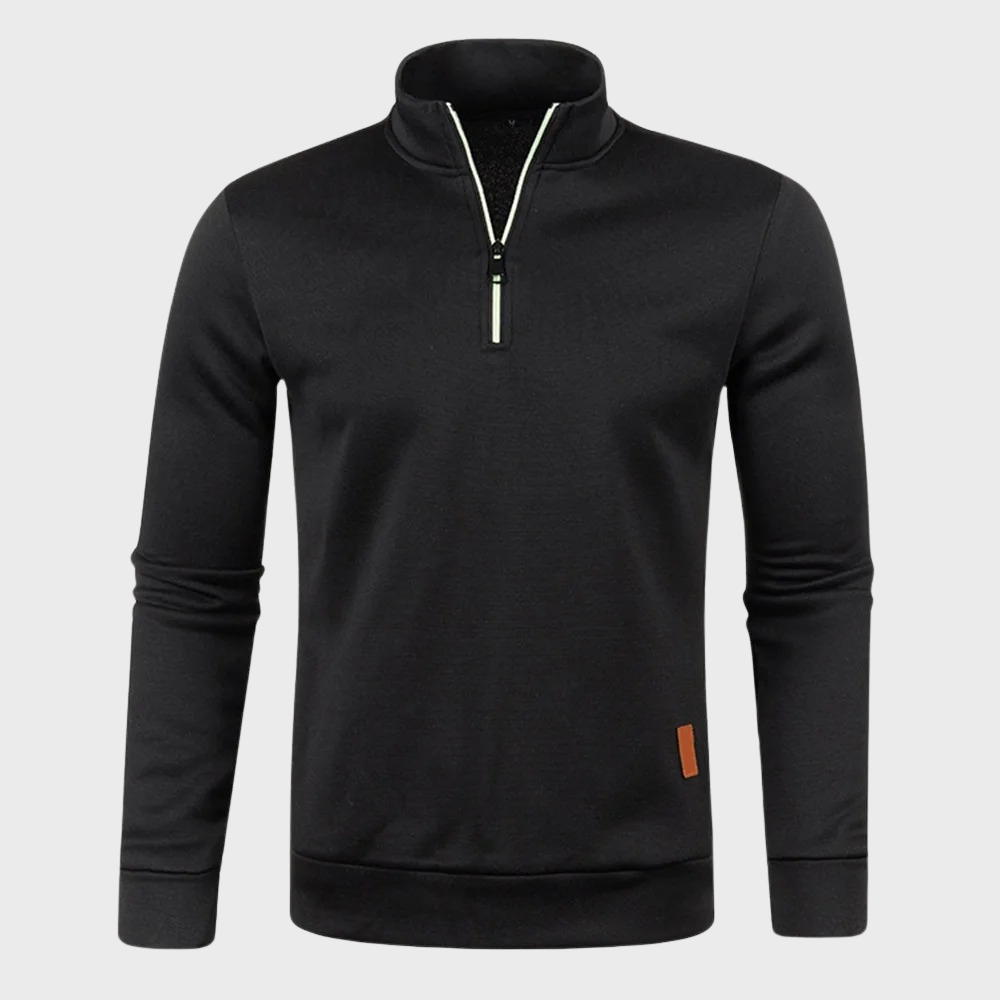 Męska - Bluza z zamkiem błyskawicznym - Poliestru - Sweter casualowy - Komfortowa odzież na co dzień - Stylowy wybór