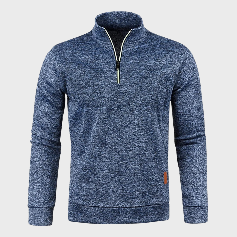 Męska - Bluza z zamkiem błyskawicznym - Poliestru - Sweter casualowy - Komfortowa odzież na co dzień - Stylowy wybór