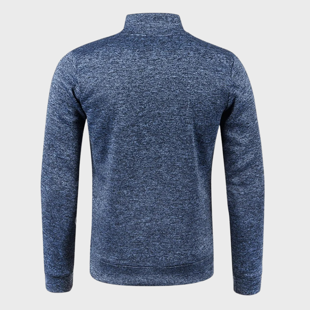 Męska - Bluza z zamkiem błyskawicznym - Poliestru - Sweter casualowy - Komfortowa odzież na co dzień - Stylowy wybór