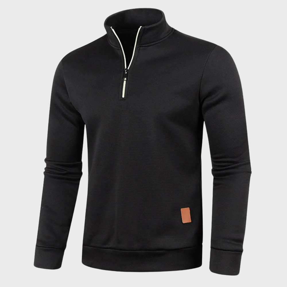 Męska - Bluza z zamkiem błyskawicznym - Poliestru - Sweter casualowy - Komfortowa odzież na co dzień - Stylowy wybór