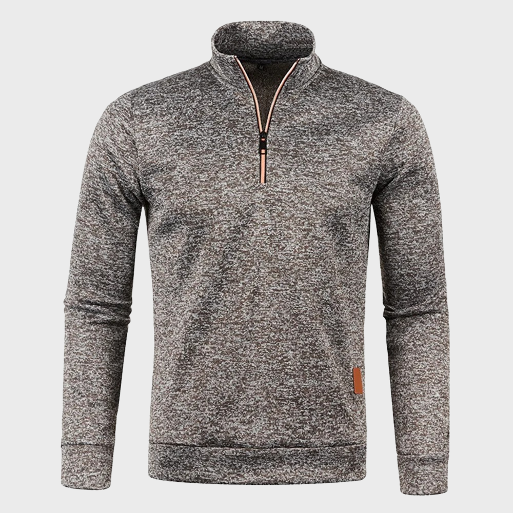 Męska - Bluza z zamkiem błyskawicznym - Poliestru - Sweter casualowy - Komfortowa odzież na co dzień - Stylowy wybór