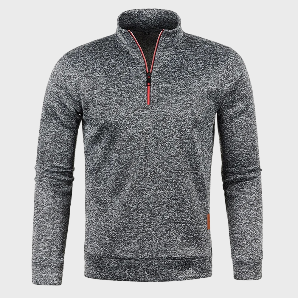 Męska - Bluza z zamkiem błyskawicznym - Poliestru - Sweter casualowy - Komfortowa odzież na co dzień - Stylowy wybór
