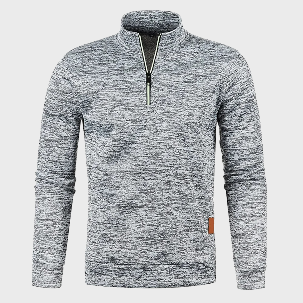 Męska - Bluza z zamkiem błyskawicznym - Poliestru - Sweter casualowy - Komfortowa odzież na co dzień - Stylowy wybór