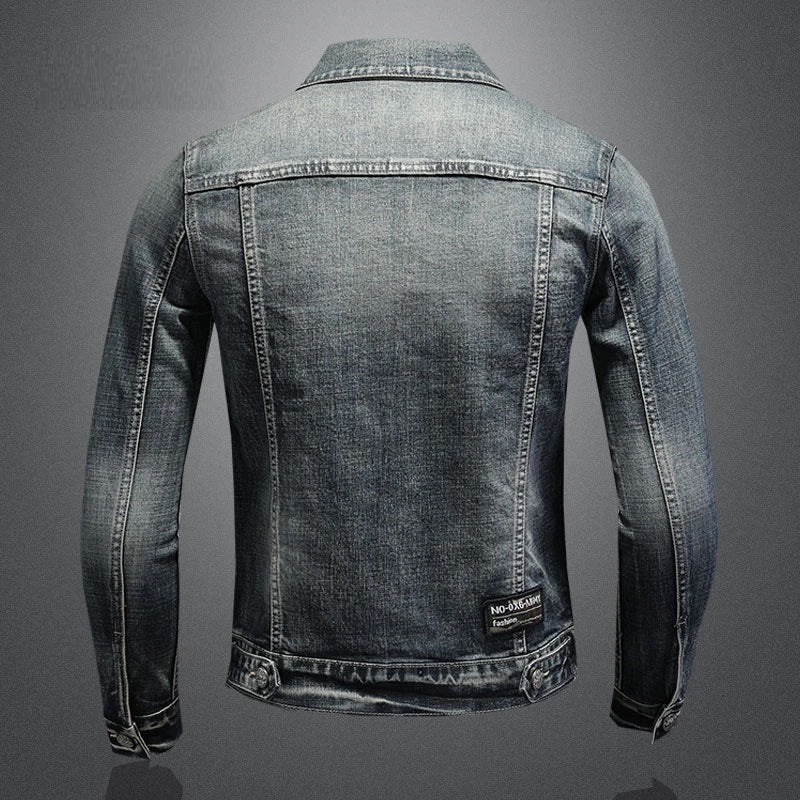 Męska - Kurtka dżinsowa - Stonewashed - Modny i stylowy wybór na każdą okazję