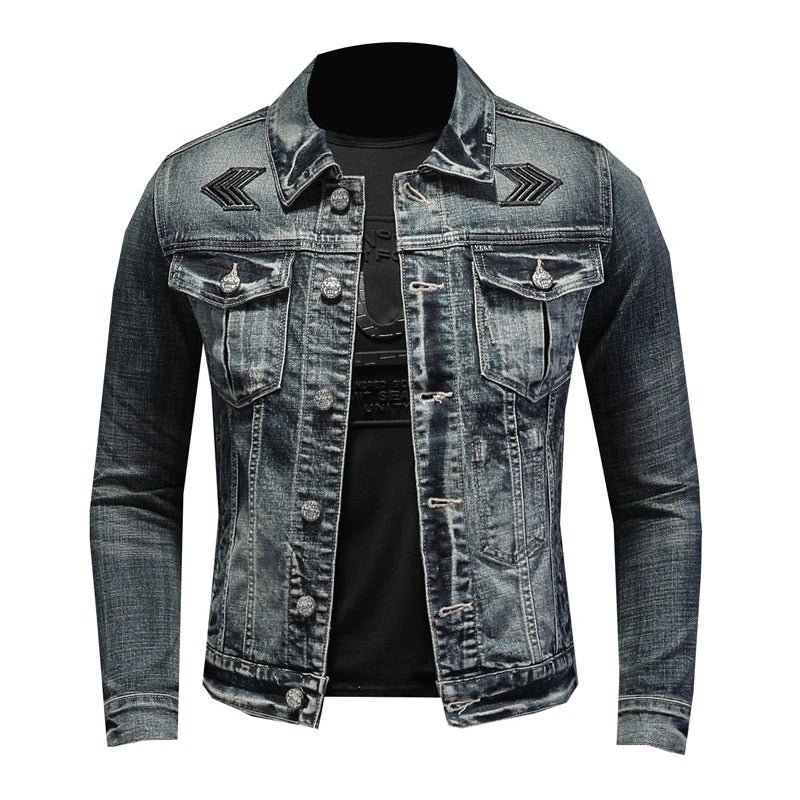 Męska - Kurtka dżinsowa - Stonewashed - Modny i stylowy wybór na każdą okazję
