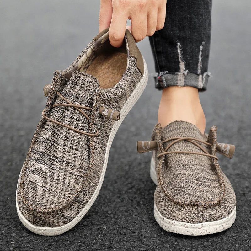 Męska - Buty z siateczki - Miękka bawełniana wyściółka - Stylowe obuwie na każdą okazję
