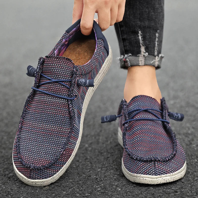 Męska - Buty z siateczki - Miękka bawełniana wyściółka - Stylowe obuwie na każdą okazję