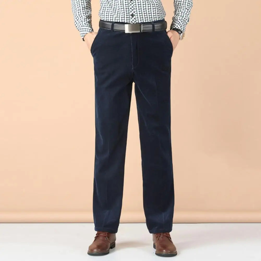 Męska - Spodnie sztruksowe - Casual Fit z prostymi nogawkami - Stylowe i wygodne na co dzień