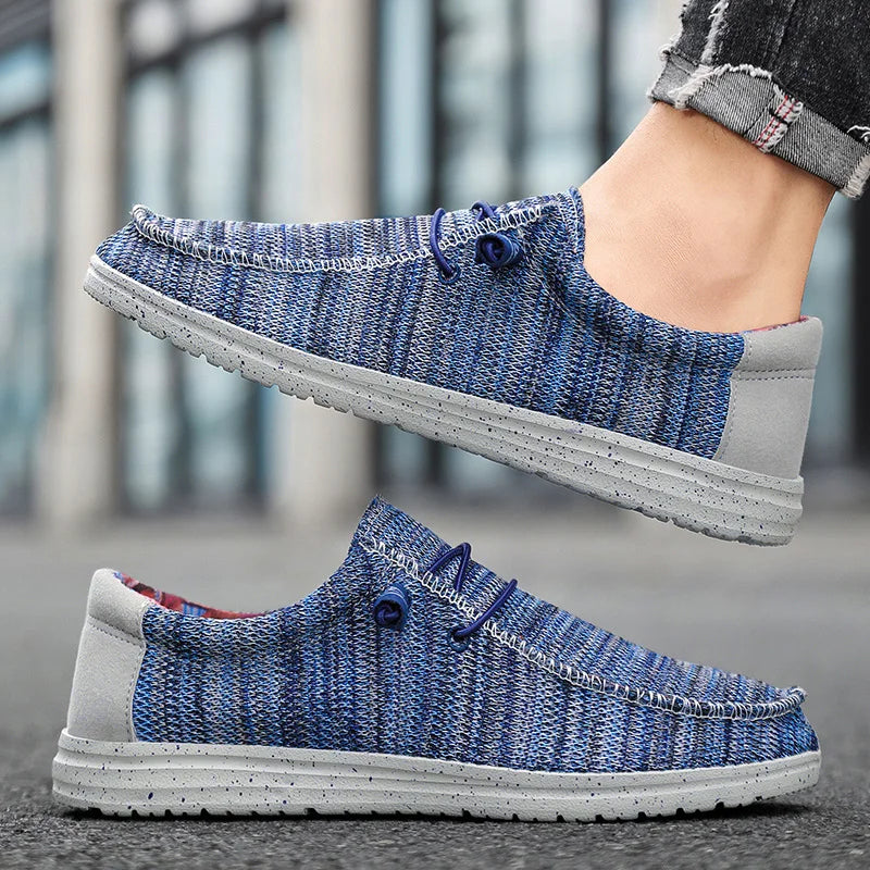 Męska - Buty z siateczki - Miękka bawełniana wyściółka - Stylowe obuwie na każdą okazję