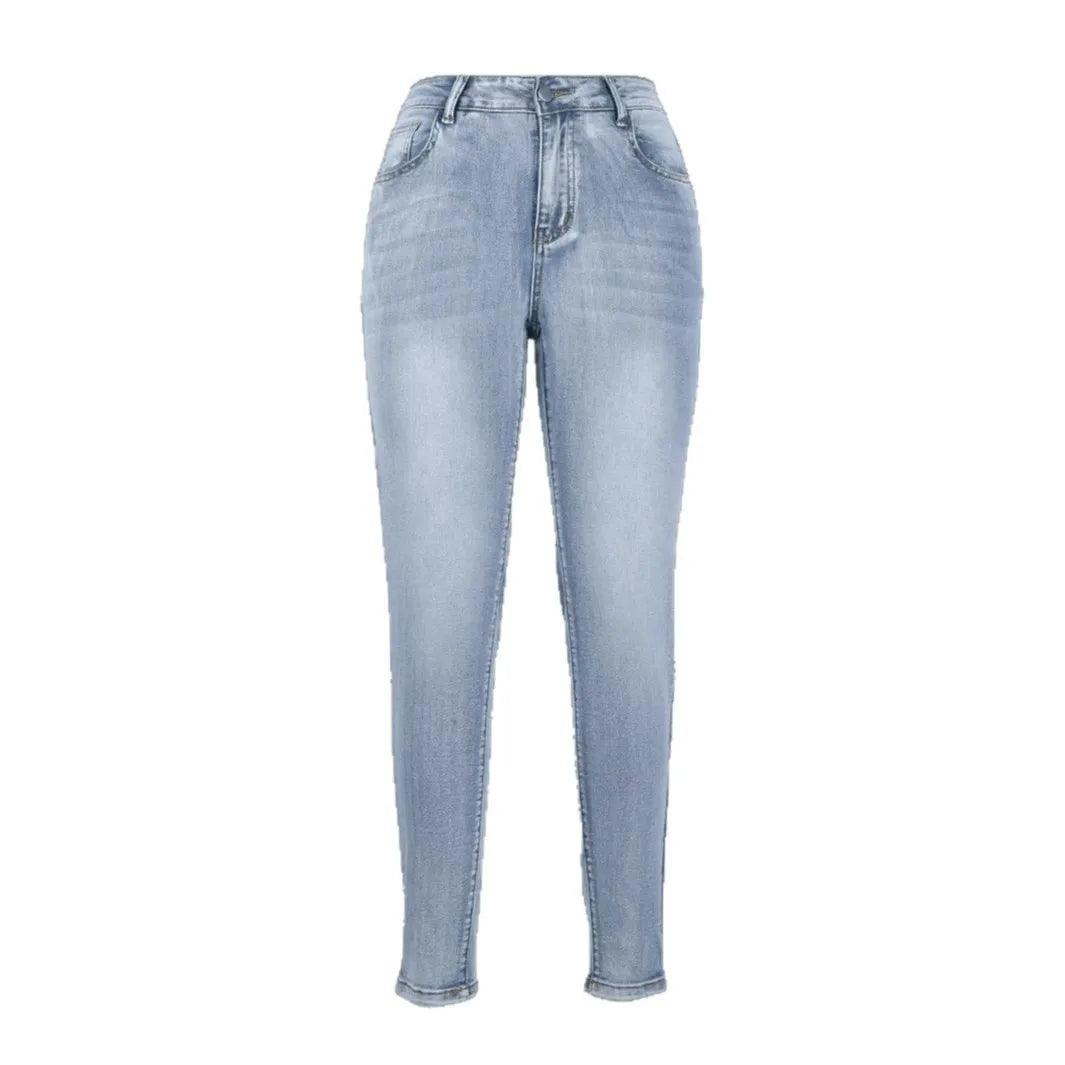 Damska - Jegginsy skinny - Wysoka talia - Wygodny materiał - Idealne na co dzień