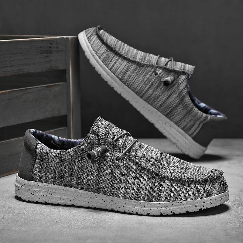 Męska - Buty z siateczki - Miękka bawełniana wyściółka - Stylowe obuwie na każdą okazję
