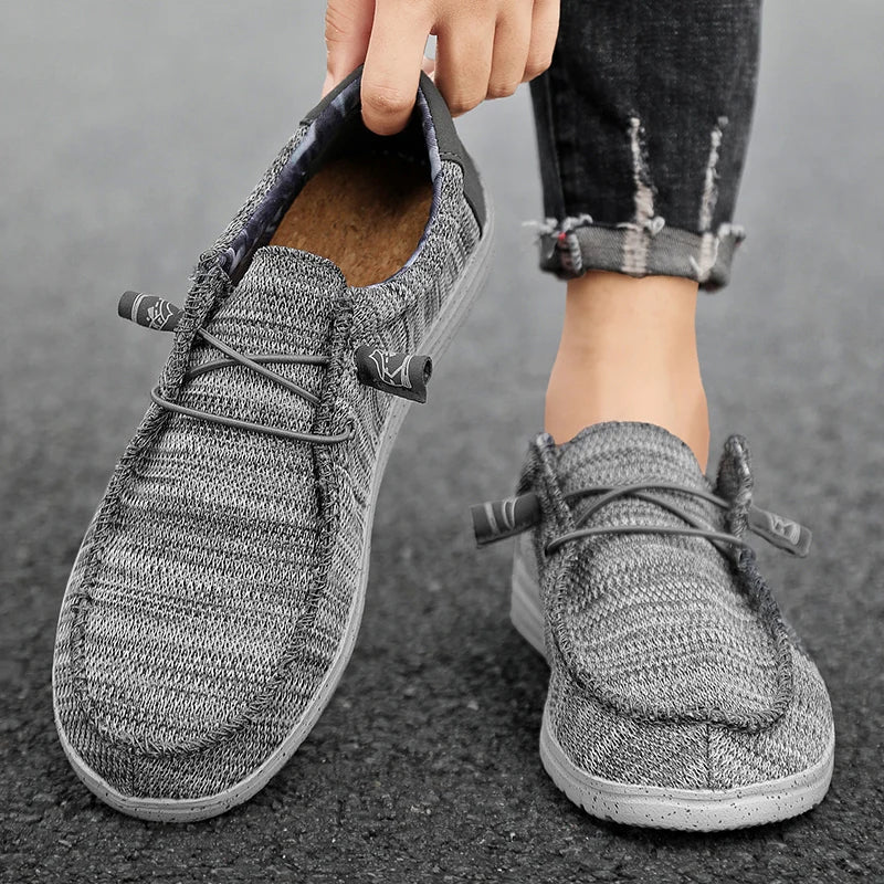 Męska - Buty z siateczki - Miękka bawełniana wyściółka - Stylowe obuwie na każdą okazję