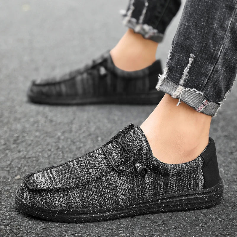Męska - Buty z siateczki - Miękka bawełniana wyściółka - Stylowe obuwie na każdą okazję