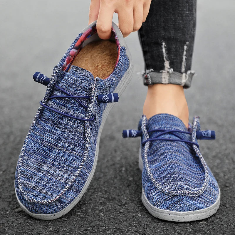 Męska - Buty z siateczki - Miękka bawełniana wyściółka - Stylowe obuwie na każdą okazję