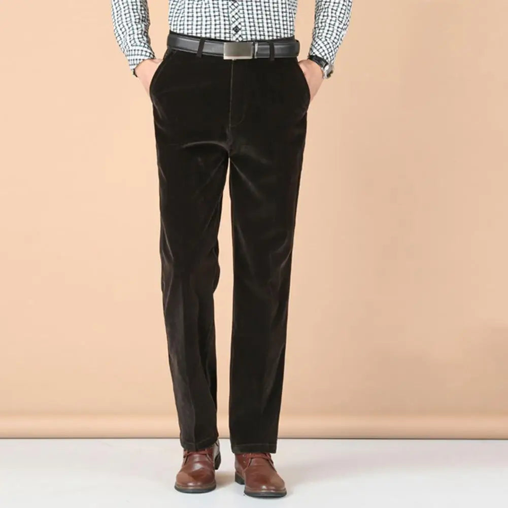 Męska - Spodnie sztruksowe - Casual Fit z prostymi nogawkami - Stylowe i wygodne na co dzień