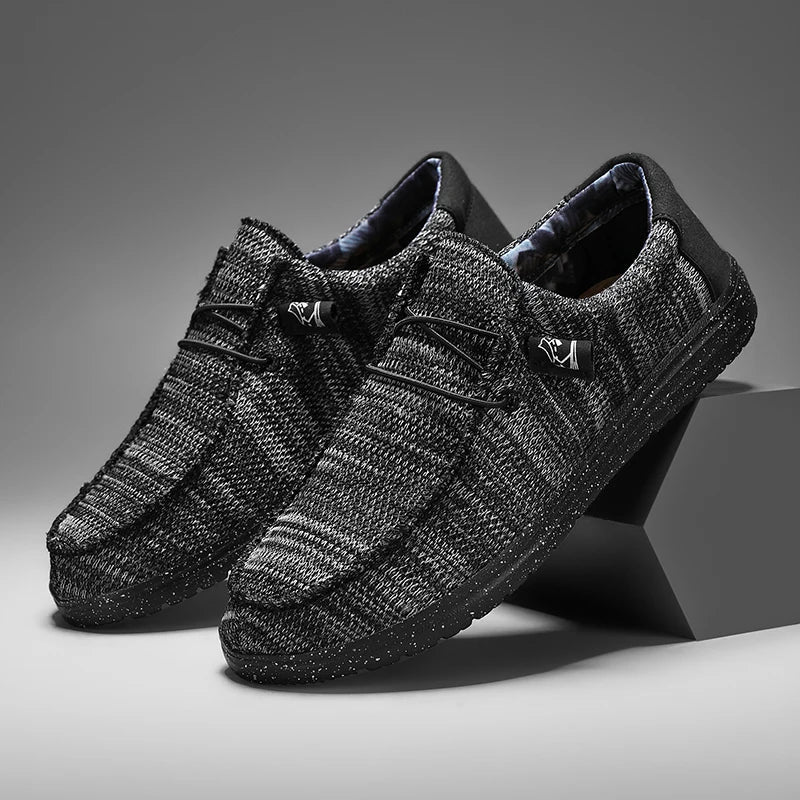 Męska - Buty z siateczki - Miękka bawełniana wyściółka - Stylowe obuwie na każdą okazję