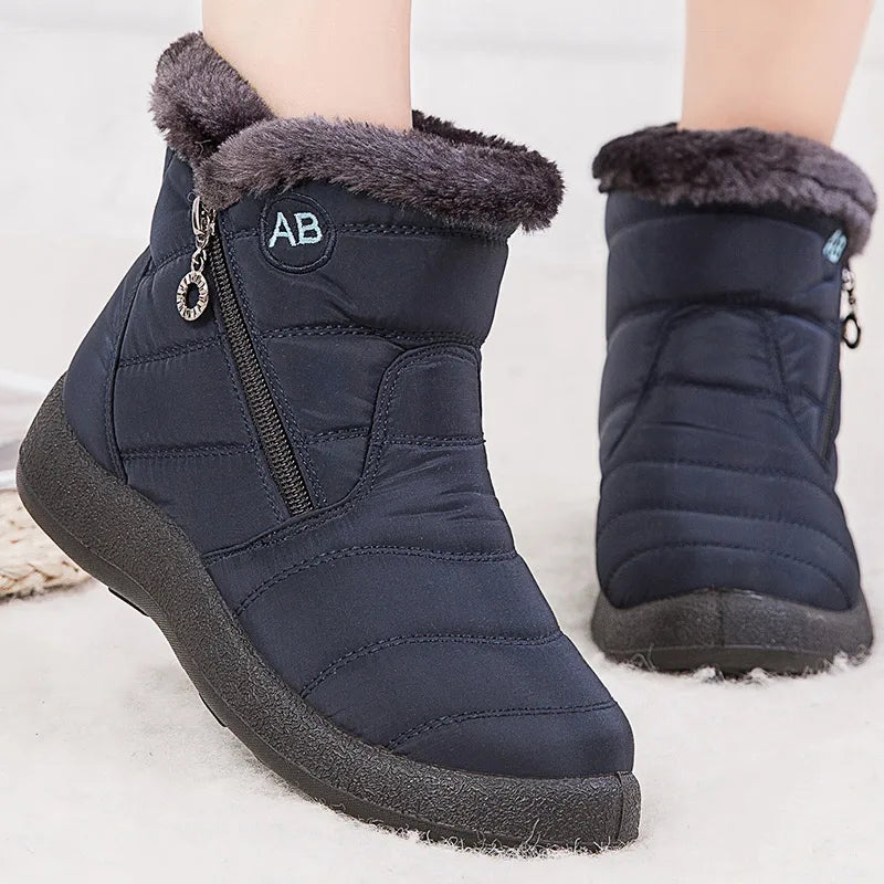 Damska - Buty zimowe śniegowe - Solidna podeszwa - Styl casualowy - Idealne na zimowe przygody